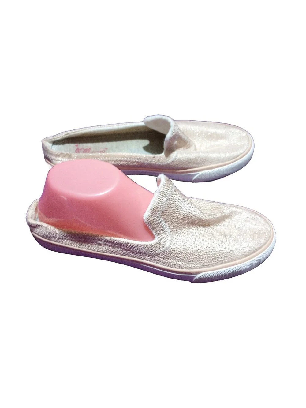 JELLYPOP SLIP ON GOLD SHINY FLAKE SLIDES MULES GLITTER BLING SNEAKERS SHOES 9.5M